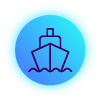 Timeline boat leaves icon